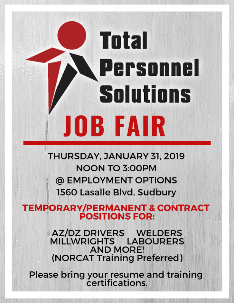 job fair sudbury total personnel solutions